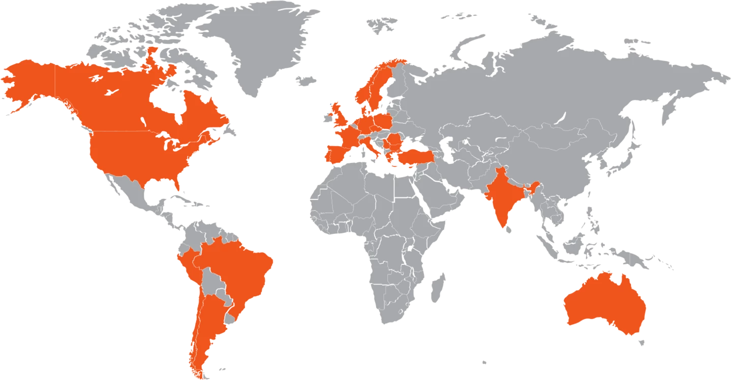 Countries map